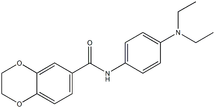 N-[4-(diethylamino)phenyl]-2,3-dihydro-1,4-benzodioxine-6-carboxamide 化学構造式