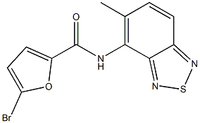 5-bromo-N-(5-methyl-2,1,3-benzothiadiazol-4-yl)-2-furamide Structure