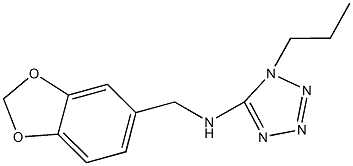 N-(1,3-benzodioxol-5-ylmethyl)-1-propyl-1H-tetraazol-5-amine Structure