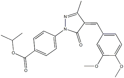 isopropyl 4-[4-(3,4-dimethoxybenzylidene)-3-methyl-5-oxo-4,5-dihydro-1H-pyrazol-1-yl]benzoate Structure