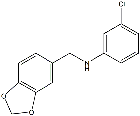 N-(1,3-benzodioxol-5-ylmethyl)-3-chloroaniline Struktur