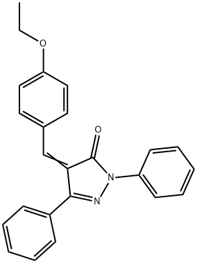 4-(4-ethoxybenzylidene)-2,5-diphenyl-2,4-dihydro-3H-pyrazol-3-one Structure