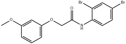 N-(2,4-dibromophenyl)-2-(3-methoxyphenoxy)acetamide Structure