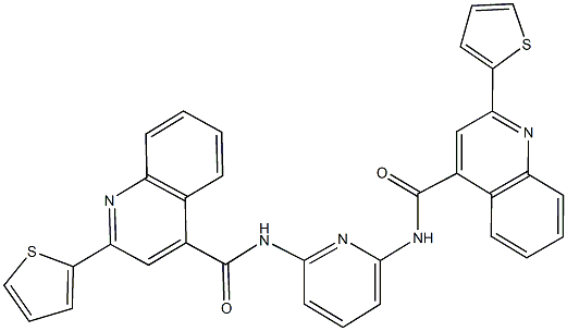 2-(2-thienyl)-N-[6-({[2-(2-thienyl)-4-quinolinyl]carbonyl}amino)-2-pyridinyl]-4-quinolinecarboxamide Structure