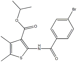 isopropyl 2-[(4-bromobenzoyl)amino]-4,5-dimethyl-3-thiophenecarboxylate Structure