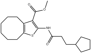 methyl 2-[(3-cyclopentylpropanoyl)amino]-4,5,6,7,8,9-hexahydrocycloocta[b]thiophene-3-carboxylate|