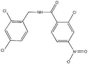 2-chloro-N-(2,4-dichlorobenzyl)-4-nitrobenzamide,353764-99-5,结构式