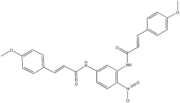 N-(2-nitro-5-{[3-(4-methoxyphenyl)acryloyl]amino}phenyl)-3-(4-methoxyphenyl)acrylamide Structure