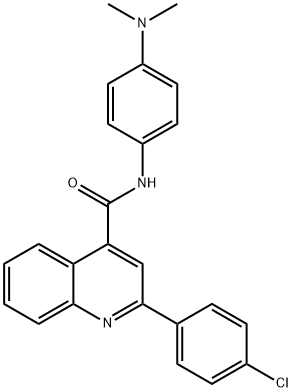 2-(4-chlorophenyl)-N-[4-(dimethylamino)phenyl]-4-quinolinecarboxamide 化学構造式