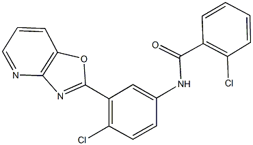2-chloro-N-(4-chloro-3-[1,3]oxazolo[4,5-b]pyridin-2-ylphenyl)benzamide|