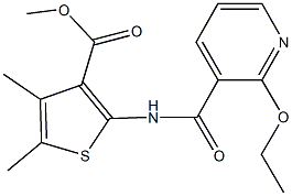 methyl 2-{[(2-ethoxy-3-pyridinyl)carbonyl]amino}-4,5-dimethyl-3-thiophenecarboxylate Structure