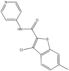3-chloro-6-methyl-N-(4-pyridinyl)-1-benzothiophene-2-carboxamide|