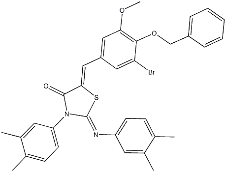 5-[4-(benzyloxy)-3-bromo-5-methoxybenzylidene]-3-(3,4-dimethylphenyl)-2-[(3,4-dimethylphenyl)imino]-1,3-thiazolidin-4-one|