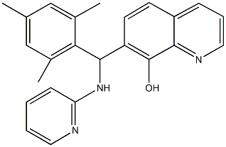 7-[mesityl(2-pyridinylamino)methyl]-8-quinolinol 化学構造式