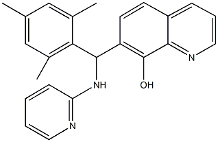 7-[mesityl(2-pyridinylamino)methyl]-8-quinolinol Struktur