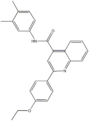 N-(3,4-dimethylphenyl)-2-(4-ethoxyphenyl)-4-quinolinecarboxamide,353766-63-9,结构式