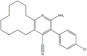 2-amino-3-(4-chlorophenyl)-5,6,7,8,9,10,11,12,13,14-decahydrocyclododeca[b]pyridine-4-carbonitrile|
