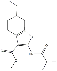 methyl 6-ethyl-2-(isobutyrylamino)-4,5,6,7-tetrahydro-1-benzothiophene-3-carboxylate|