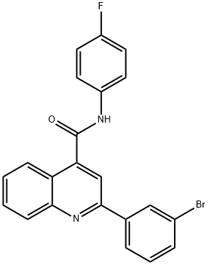 2-(3-bromophenyl)-N-(4-fluorophenyl)-4-quinolinecarboxamide,353768-15-7,结构式