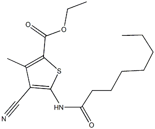 ethyl 4-cyano-3-methyl-5-(octanoylamino)-2-thiophenecarboxylate|