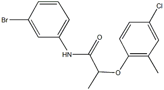 N-(3-bromophenyl)-2-(4-chloro-2-methylphenoxy)propanamide Structure