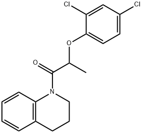 1-[2-(2,4-dichlorophenoxy)propanoyl]-1,2,3,4-tetrahydroquinoline 化学構造式