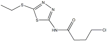 4-chloro-N-[5-(ethylsulfanyl)-1,3,4-thiadiazol-2-yl]butanamide 化学構造式