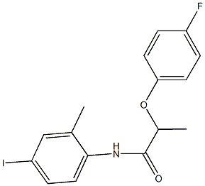2-(4-fluorophenoxy)-N-(4-iodo-2-methylphenyl)propanamide,353768-89-5,结构式