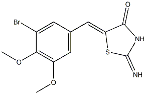 5-(3-bromo-4,5-dimethoxybenzylidene)-2-imino-1,3-thiazolidin-4-one Structure