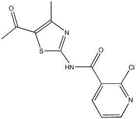 N-(5-acetyl-4-methyl-1,3-thiazol-2-yl)-2-chloronicotinamide Structure