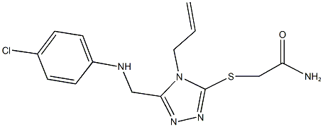 2-({4-allyl-5-[(4-chloroanilino)methyl]-4H-1,2,4-triazol-3-yl}sulfanyl)acetamide Struktur