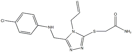 2-({4-allyl-5-[(4-chloroanilino)methyl]-4H-1,2,4-triazol-3-yl}sulfanyl)acetamide Structure