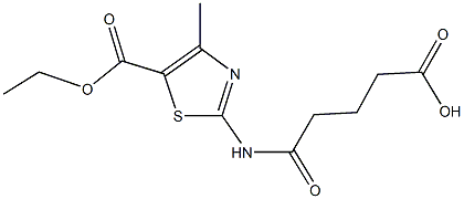 5-{[5-(ethoxycarbonyl)-4-methyl-1,3-thiazol-2-yl]amino}-5-oxopentanoic acid Struktur