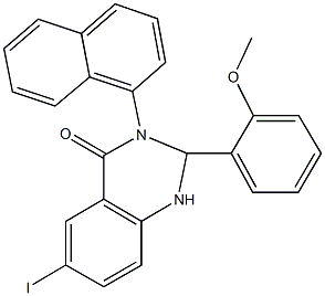 353769-32-1 6-iodo-2-(2-methoxyphenyl)-3-(1-naphthyl)-2,3-dihydro-4(1H)-quinazolinone