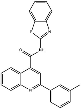 N-(1,3-benzothiazol-2-yl)-2-(3-methylphenyl)-4-quinolinecarboxamide Struktur