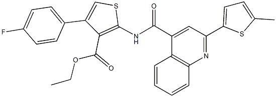 353769-82-1 ethyl 4-(4-fluorophenyl)-2-({[2-(5-methyl-2-thienyl)-4-quinolinyl]carbonyl}amino)-3-thiophenecarboxylate