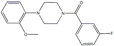 1-(3-fluorobenzoyl)-4-(2-methoxyphenyl)piperazine 结构式