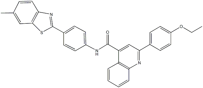 2-(4-ethoxyphenyl)-N-[4-(6-methyl-1,3-benzothiazol-2-yl)phenyl]-4-quinolinecarboxamide Struktur