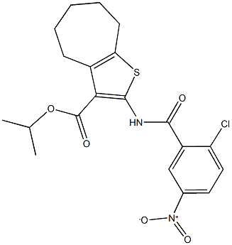 353770-58-8 isopropyl 2-({2-chloro-5-nitrobenzoyl}amino)-5,6,7,8-tetrahydro-4H-cyclohepta[b]thiophene-3-carboxylate