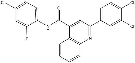 353770-88-4 N-(4-chloro-2-fluorophenyl)-2-(3,4-dichlorophenyl)-4-quinolinecarboxamide