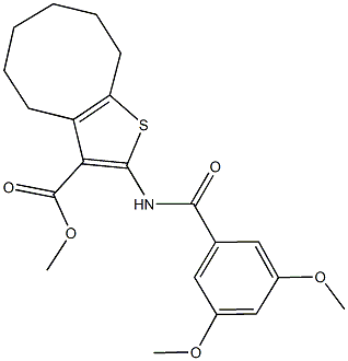 353771-17-2 methyl 2-[(3,5-dimethoxybenzoyl)amino]-4,5,6,7,8,9-hexahydrocycloocta[b]thiophene-3-carboxylate