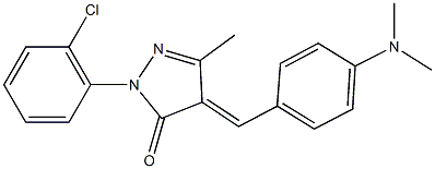 2-(2-chlorophenyl)-4-[4-(dimethylamino)benzylidene]-5-methyl-2,4-dihydro-3H-pyrazol-3-one Structure