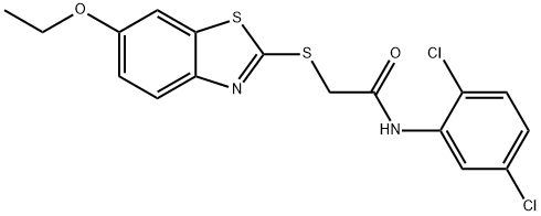 N-(2,5-dichlorophenyl)-2-[(6-ethoxy-1,3-benzothiazol-2-yl)sulfanyl]acetamide Struktur