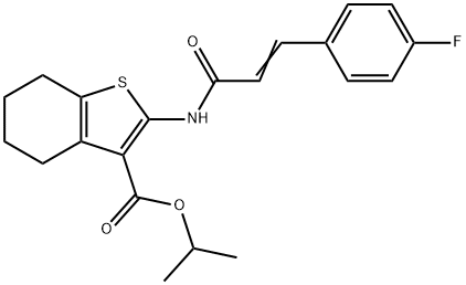 isopropyl 2-{[3-(4-fluorophenyl)acryloyl]amino}-4,5,6,7-tetrahydro-1-benzothiophene-3-carboxylate Structure