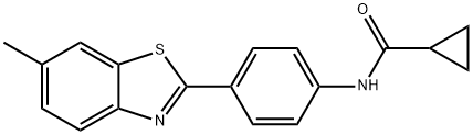 N-[4-(6-methyl-1,3-benzothiazol-2-yl)phenyl]cyclopropanecarboxamide 结构式