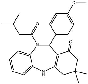 11-(4-methoxyphenyl)-3,3-dimethyl-10-(3-methylbutanoyl)-2,3,4,5,10,11-hexahydro-1H-dibenzo[b,e][1,4]diazepin-1-one|