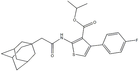 isopropyl 2-[(1-adamantylacetyl)amino]-4-(4-fluorophenyl)-3-thiophenecarboxylate Structure