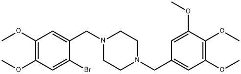 1-(2-bromo-4,5-dimethoxybenzyl)-4-(3,4,5-trimethoxybenzyl)piperazine,353772-81-3,结构式