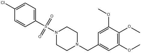 1-[(4-chlorophenyl)sulfonyl]-4-(3,4,5-trimethoxybenzyl)piperazine,353773-08-7,结构式