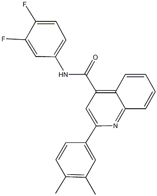 N-(3,4-difluorophenyl)-2-(3,4-dimethylphenyl)-4-quinolinecarboxamide Structure